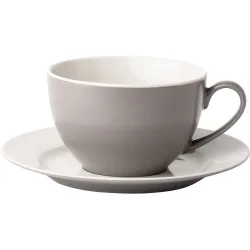 Kaffeegläser-Set Elements Rosa/Weiss Steingut - Farbe: taupe - Kaffeegläser-Set