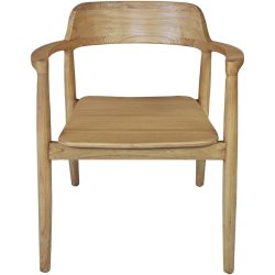 Armlehnstuhl Scando Braun Holz 57 cm Stapelbar - Farbe: natur - Material: Sungkaiholz - Armlehnstuhl