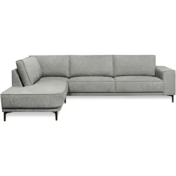 Ecksofa Marjorie Grau Stoff 289 cm 210 cm - Ecksofa