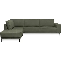 Ecksofa Marjorie Grün Stoff 289 cm 210 cm - Farbe: olive - Ecksofa
