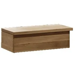 Nachttisch Maliha Braun Holz 48 cm - Farbe: eiche - Material: Wildeiche - Nachttisch