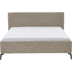 Bett Lina Beige/Braun Polyester 180 x 200 cm - Farbe: Toffee - Bett