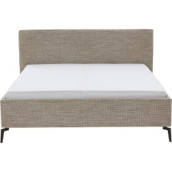 Bett Lina Beige/Braun Polyester 180 x 200 cm - Farbe: Toffee - Bett