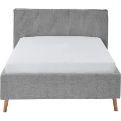 Bett Lina Blau/Grau Polyester 140 x 200 cm - Farbe: Blue fog - Bett