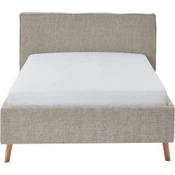 Bett Lina Beige/Grau Polyester 140 x 200 cm - Farbe: Greige - Bett