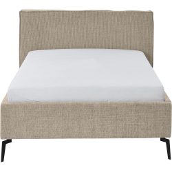 Bett Lina Beige/Braun Polyester 140 x 200 cm - Farbe: Toffee - Bett