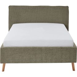 Bett Lina Grün Polyester 140 x 200 cm - Farbe: Moss green - Bett