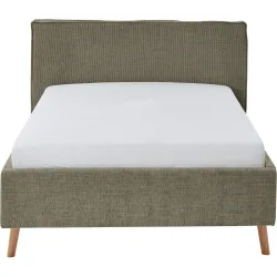 Bett Lina Grün Polyester 140 x 200 cm - Farbe: Moss green - Bett