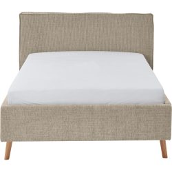 Bett Lina Braun Polyester 140 x 200 cm - Farbe: Toffee - Bett