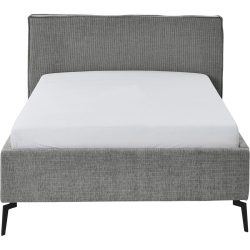 Bett Lina Grau Polyester 140 x 200 cm - Farbe: Mouse Grey - Bett