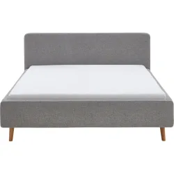 Bett Senja Grau Polyester 180 x 200 cm - Bett