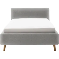 Bett Senja Grau Polyester 140 x 200 cm - Bett