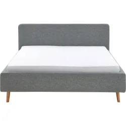 Bett Senja Cyan Polyester 160 x 200 cm - Farbe: türkis - Bett