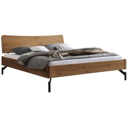 Hasena Bett Castello Braun Holz/Metall 160 x 200 cm - Farbe: natur - Material: Wildeiche - Bett