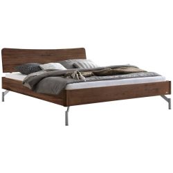 Hasena Bett Castello Braun Holz/Aluminium 160 x 200 cm - Farbe: natur - Material: Nussbaum - Bett