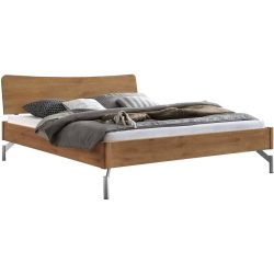 Hasena Bett Castello Braun Holz/Aluminium 180 x 210 cm - Farbe: natur - Material: Wildeiche - Bett