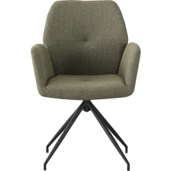 Stuhl Oslos Grün Polyester 59 cm Drehbar - Material: Polyester/Schaumstoff - Stuhl