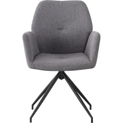 Stuhl Oslos Grau Polyester 59 cm Drehbar - Stuhl