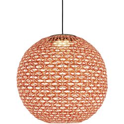 Pendellampe Eliana Orange/Weiss Kunststoff/Metall 40 cm 160 cm - Farbe: Weiss/Orange - LED - Lichtfarbe: Extra warmweiss - Material: Metall/Kunststoff