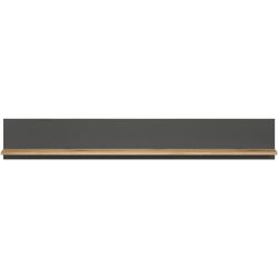 Wandregal Baldwin Grau Holz 167 cm 25 cm - Farbe: anthrazit - Material: Holzwerkstoff - Wandregal