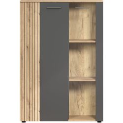 Highboard Baldwin Grau Holzwerkstoff 90 cm 132 cm - Farbe: anthrazit - Material: Spanplatte - Highboard