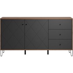 Sideboard Foster Braun/Grau Holzwerkstoff 183 cm 76 cm - Farbe: Eiche/graphit - Sideboard