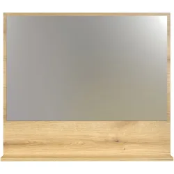 Badezimmerspiegel Garfield Braun Holzwerkstoff/Glas 80 cm 74 cm 14 cm - Farbe: eiche - Badezimmerspiegel
