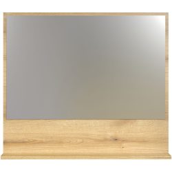 Badezimmerspiegel Garfield Braun Holzwerkstoff/Glas 80 cm 74 cm 14 cm - Farbe: eiche - Badezimmerspiegel