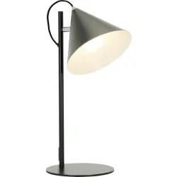 Tischlampe Charly Schwarz Metall 23 cm 45 cm - Tischlampe