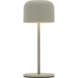 Tischlampe Lou Grau Aluminium/Metall 8.6 cm 21 cm - LED - Lichtfarbe: Extra warmweiss - Material: Metall/Aluminium - Tischlampe- LED Energiesparlampe