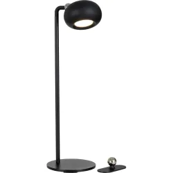 Tischlampe Dave Schwarz Aluminium/Metall - LED - Lichtfarbe: Extra warmweiss - Helles Neutralweiss - Material: Metall/Aluminium - Tischlampe- LED