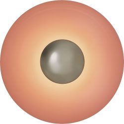 Wandlampe Liora Orange Kunststoff/Metall 40 cm 40 cm - LED - Lichtfarbe: Extra warmweiss - Material: Metall/Kunststoff - Wandlampe- LED