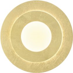 Wandlampe Ella Gold/Schwarz Kunststoff/Metall 24 cm 24 cm - Farbe: Schwarz/Gold - LED - Lichtfarbe: Extra warmweiss - Material: Metall/Kunststoff -