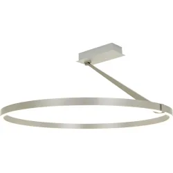Deckenlampe Nea Kunststoff/Metall silber Ø 80cm - LED - Lichtfarbe: Extra warmweiss - Material: Metall/Kunststoff - Deckenlampe- LED Energiesparlampe