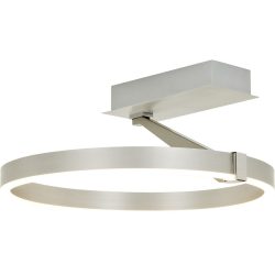 Deckenlampe Nea Silber Kunststoff/Metall 40 cm 15.5 cm - LED - Lichtfarbe: Extra warmweiss - Material: Metall/Kunststoff - Deckenlampe- LED