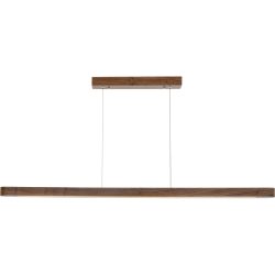 Pendellampe Kira Braun Holz/Metall 120 cm 120 cm - LED - Lichtfarbe: Extra warmweiss - Helles Neutralweiss - Material: Nussbaumholz/Metall -