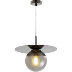 Pendellampe Jolin Grau/Schwarz Glas/Metall 35 cm 120 cm - Farbe: schwarz/grau - Material: Metall/Glas - Pendellampe