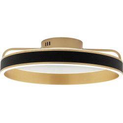 Deckenlampe Malik Gold/Schwarz Kunststoff/Metall 47 cm 12.5 cm - Farbe: schwarz-gold - LED - Lichtfarbe: Extra warmweiss - Helles Neutralweiss -