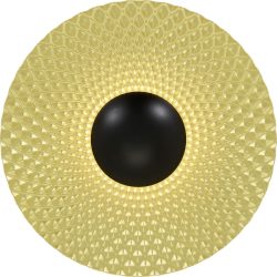 Wandlampe Jola Gold/Schwarz Metall 35 cm 6.8 cm - LED - Lichtfarbe: Helles Neutralweiss - Wandlampe- LED Energiesparlampe
