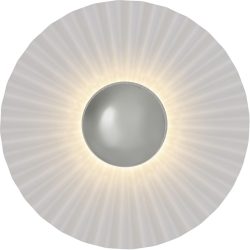 Wandlampe Larea Weiss Metall 35 cm 6.8 cm - LED - Lichtfarbe: Helles Neutralweiss - Wandlampe- LED Energiesparlampe