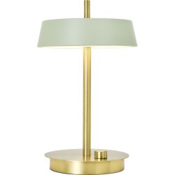 Tischlampe Ellis Gold/Grün Metall 20 cm 30 cm - Farbe: olive/messing - LED - Lichtfarbe: Extra warmweiss - Tischlampe- LED Energiesparlampe