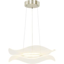 Pendellampe Lorena Transparent/Silber Kunststoff/Metall 44 cm 120 cm - LED - Lichtfarbe: Extra warmweiss - Material: Metall/Kunststoff - Pendellampe-