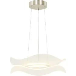Pendellampe Lorena Transparent/Silber Kunststoff/Metall 44 cm 120 cm - LED - Lichtfarbe: Extra warmweiss - Material: Metall/Kunststoff - Pendellampe-