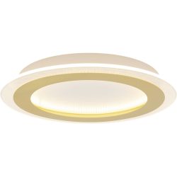 Deckenlampe Ariana Gold/Weiss Aluminium 45 cm 6 cm - Farbe: weiss/gold - LED - Lichtfarbe: Extra warmweiss - Material: Aluminium/Eisen/Acryl -