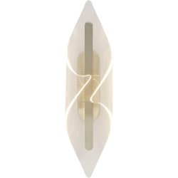 Wandlampe Leonia Grau Aluminium/Eisen/Glas 44 cm 13 cm - LED - Lichtfarbe: Warmweiss - Material: Aluminium/Eisen/Acryl - Wandlampe- LED