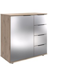 Kommode Metac Braun Holzwerkstoff 81 cm 41 cm - Farbe: Eiche Nachbildung - Kommode