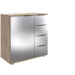 Kommode Metac Braun Holzwerkstoff 81 cm 41 cm - Farbe: Eiche Nachbildung - Kommode