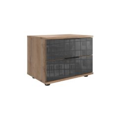 Nachttisch Metac Braun Holzwerkstoff 52 cm - Farbe: Plankeneiche - Nachttisch