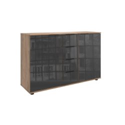 Kommode Metac Braun Holzwerkstoff 130 cm 41 cm - Farbe: Plankeneiche - Kommode