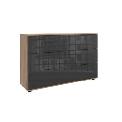 Kommode Metac Braun Holzwerkstoff 130 cm 41 cm - Farbe: Plankeneiche - Kommode